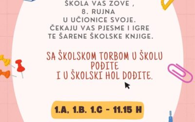 Pozivnica učiteljica 1.a, 1.b i 1.c razreda