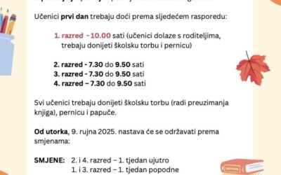 OBAVIJEST – PŠ DRAGONOŽEC