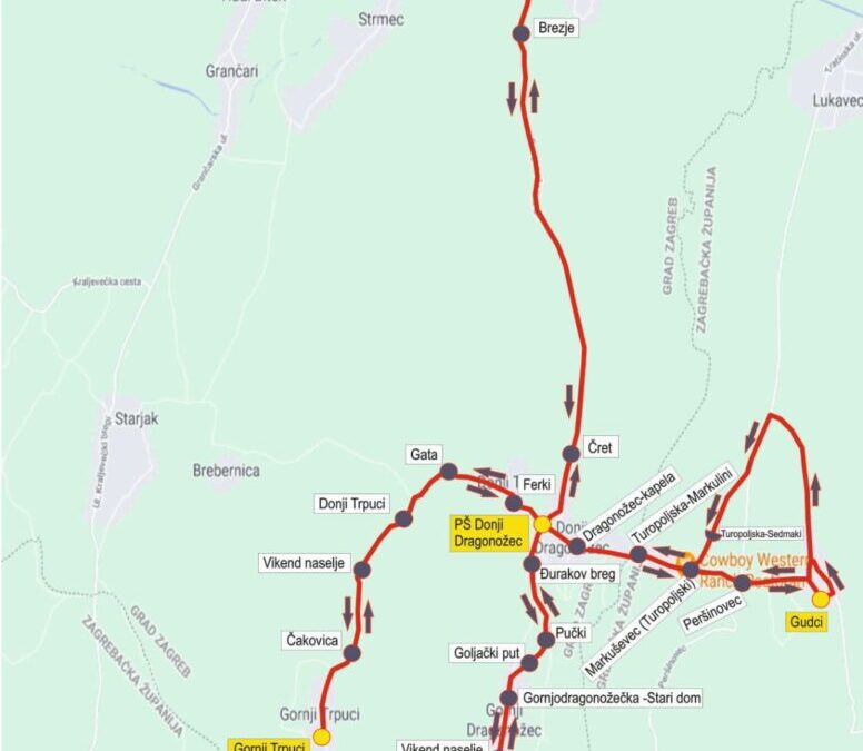VAŽNA OBAVIJEST učenicima školske autobusne linije 736 OŠ Brezovica-Obrež-Dragonožec-Gudci-Lipnica-Trpuci